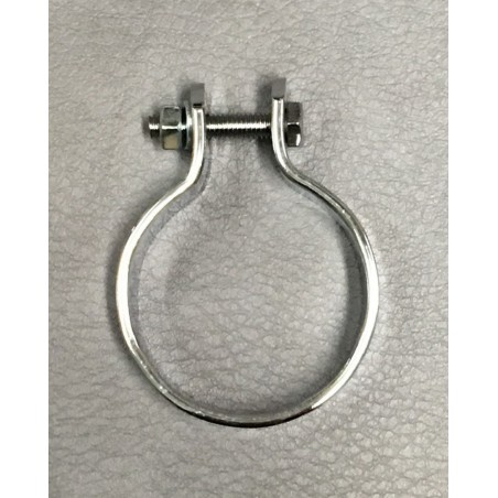 Chrome-plated steel clamp for exhaust pipe