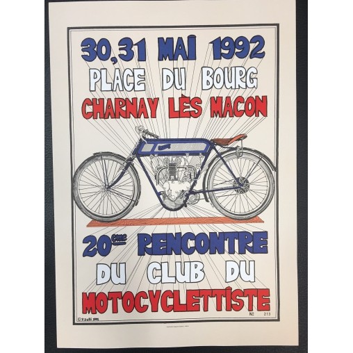 Affiche Motocyclettiste